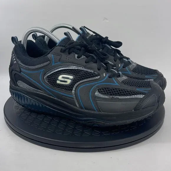 Skechers Shape Ups Black/Blue Walking Comfort Shoes 12320 Women’s Size 9.5 - Picture 3 of 12